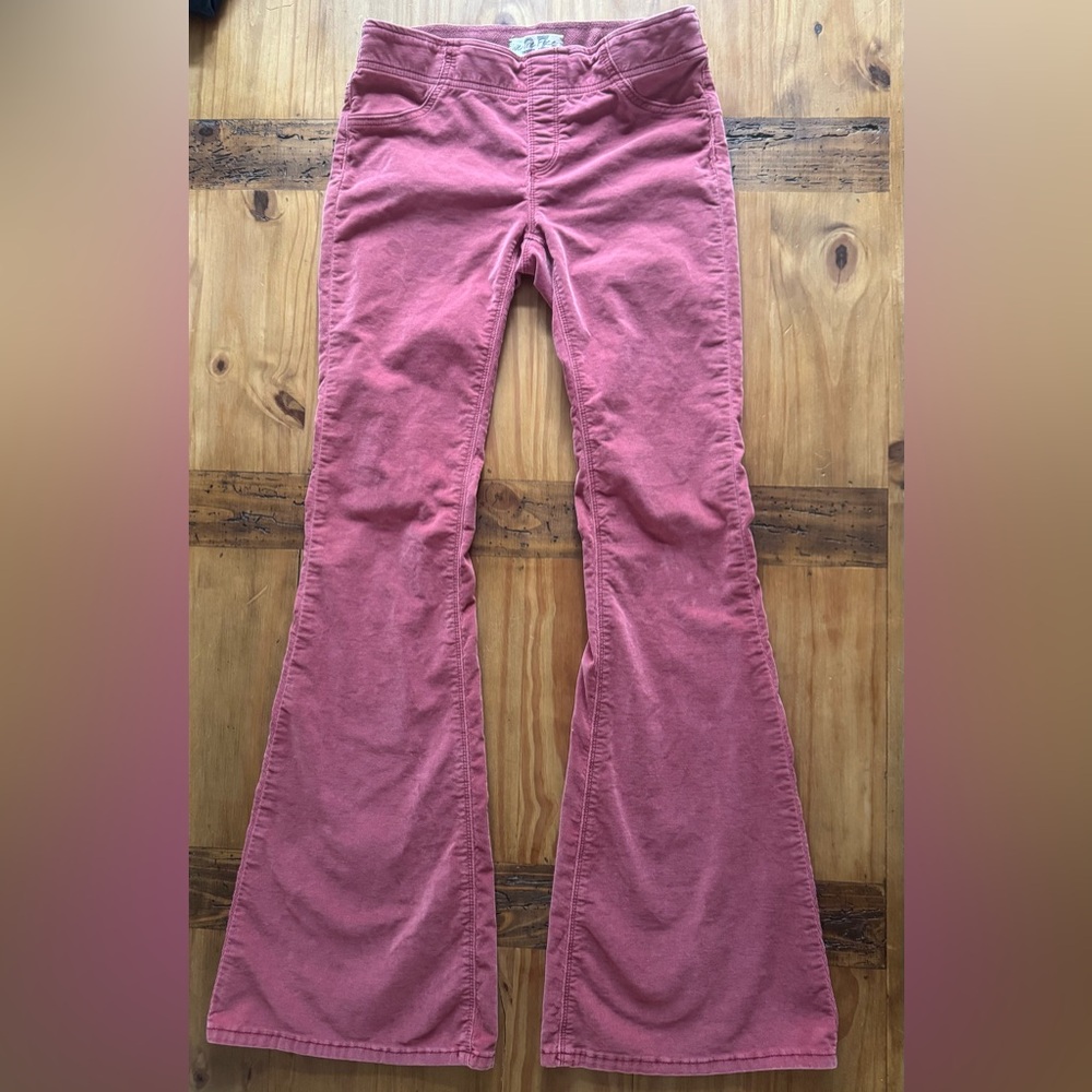 Free People We The Free Dusty Rose pink soft corduroy pants size 27 low rise